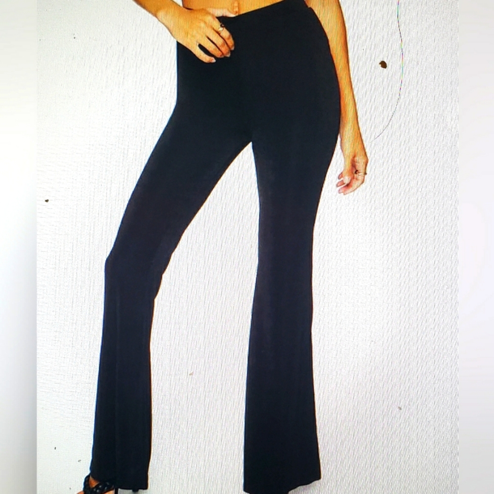 Forever 21 High Rise Flare Pants side zipper Black XS